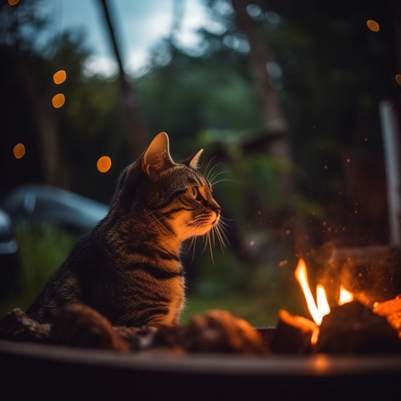 can cats see fire